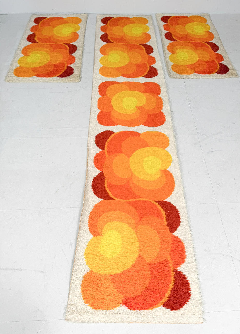 A collection of various Space Age rugs from Desso, Germany, 1970s (3 ...
