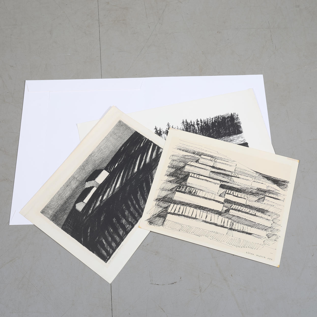 GÖRAN NILSSON. Grafik, 3 stycken, signerade.