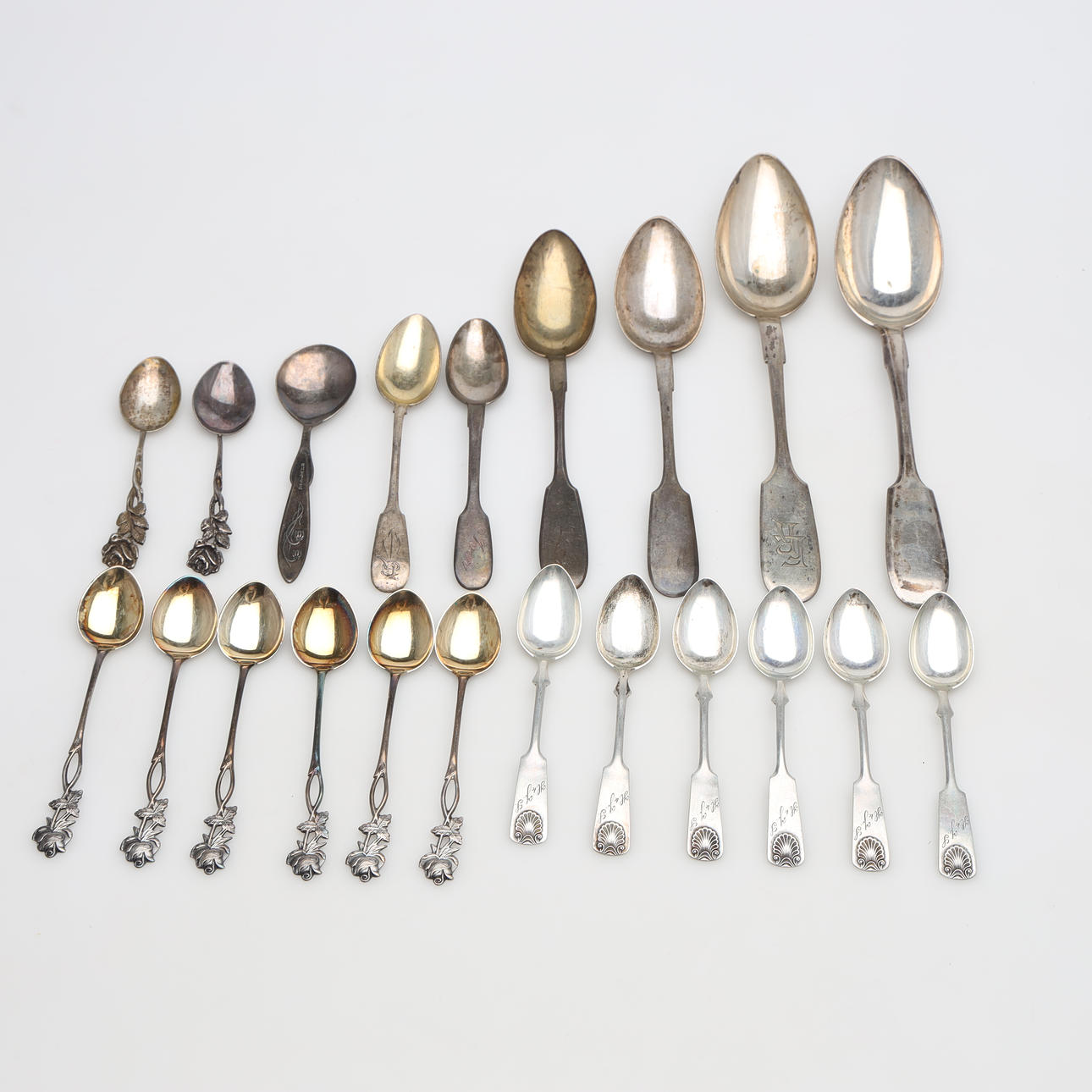 SKEDAR, stycken, silver, vikt ca 388 gram.