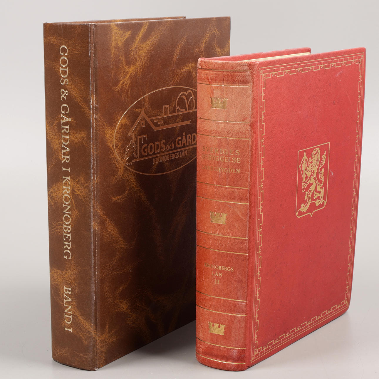 BÖCKER, 2 st, Kronobergs Län, Gods & Gårdar mm.