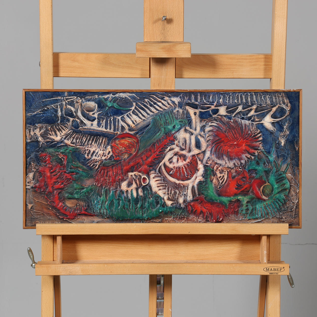 OLLE IDEWALL. MIXED TECHNOLOGY ON PANEL, signed and dated 1964.