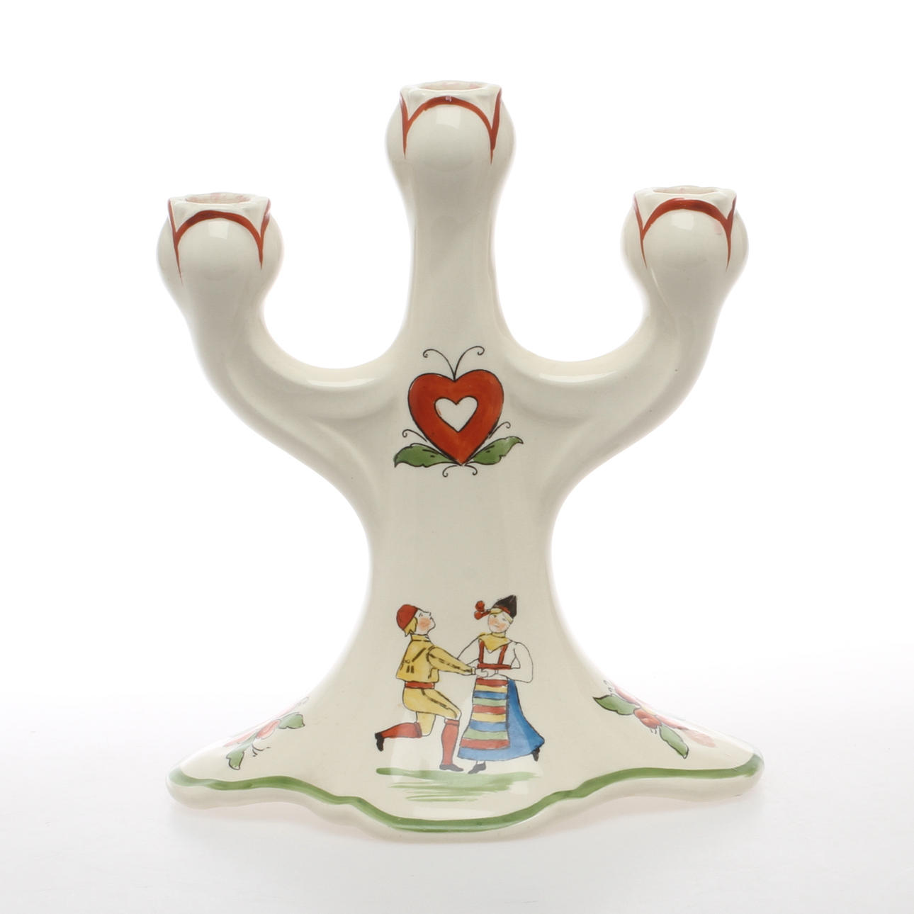 KANDELABER, flintgods, "Daldansen", Rörstrand.