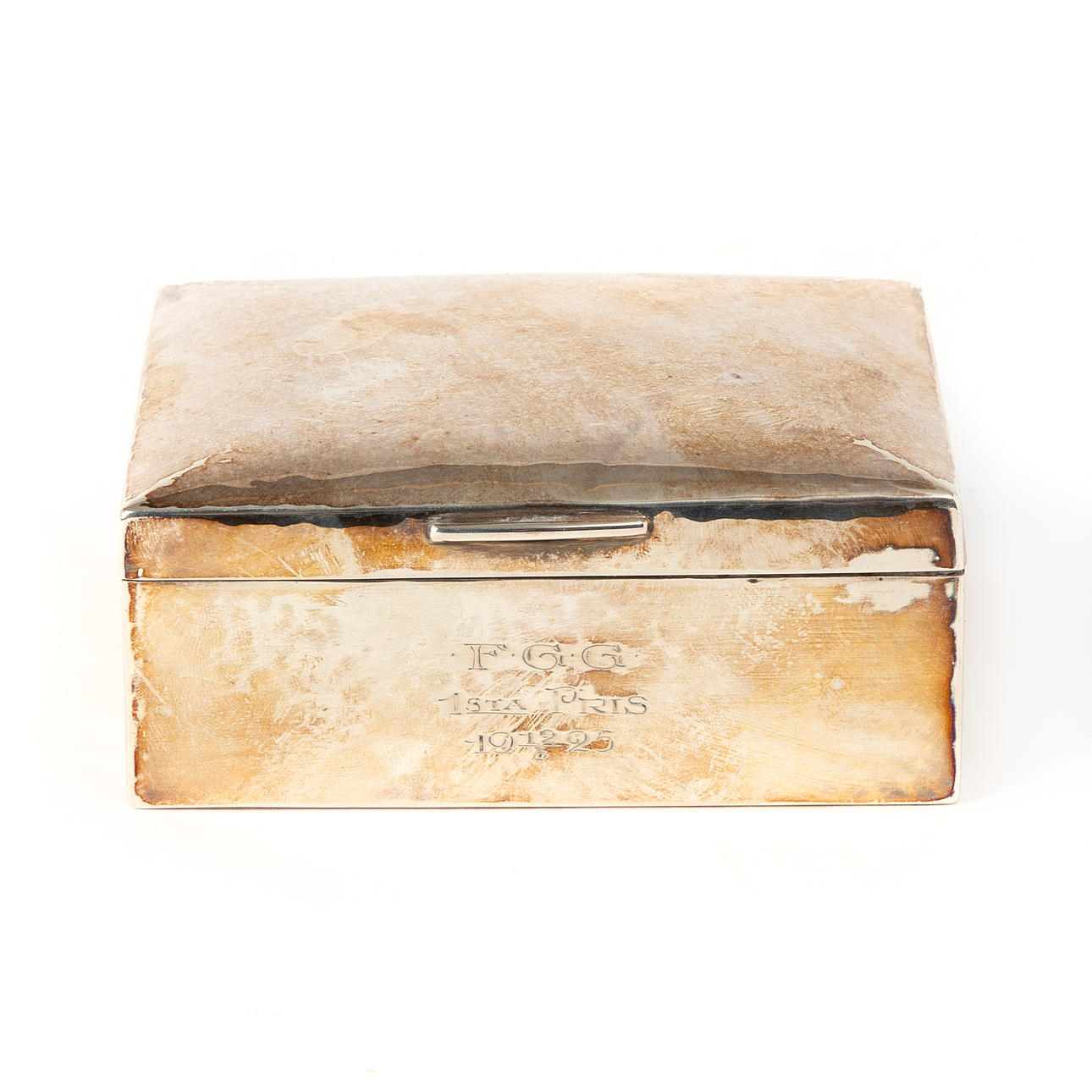 TOBAKSASK, silver, importstämpel, 1924.