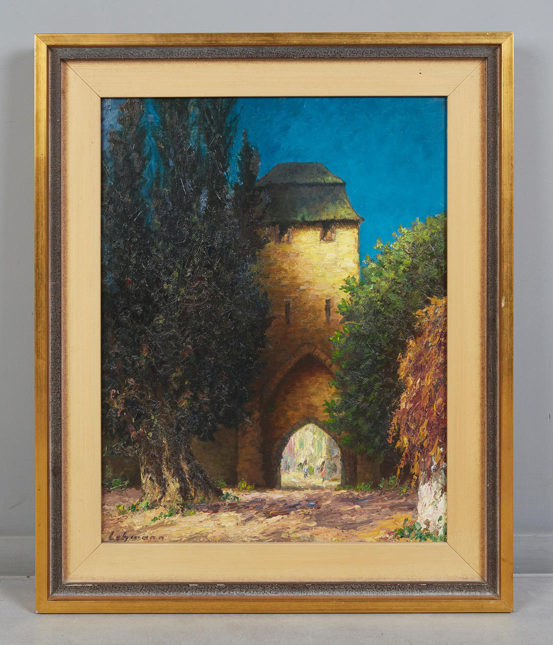 ALFRED LEHMANN. Castle view, painting.