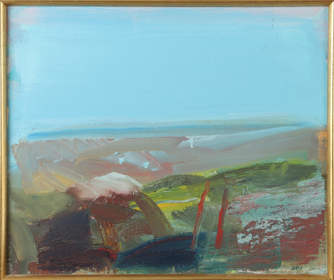 LARS BERTLE. “Kustbild Gotland”, oil on canvas, signed Bertle.
