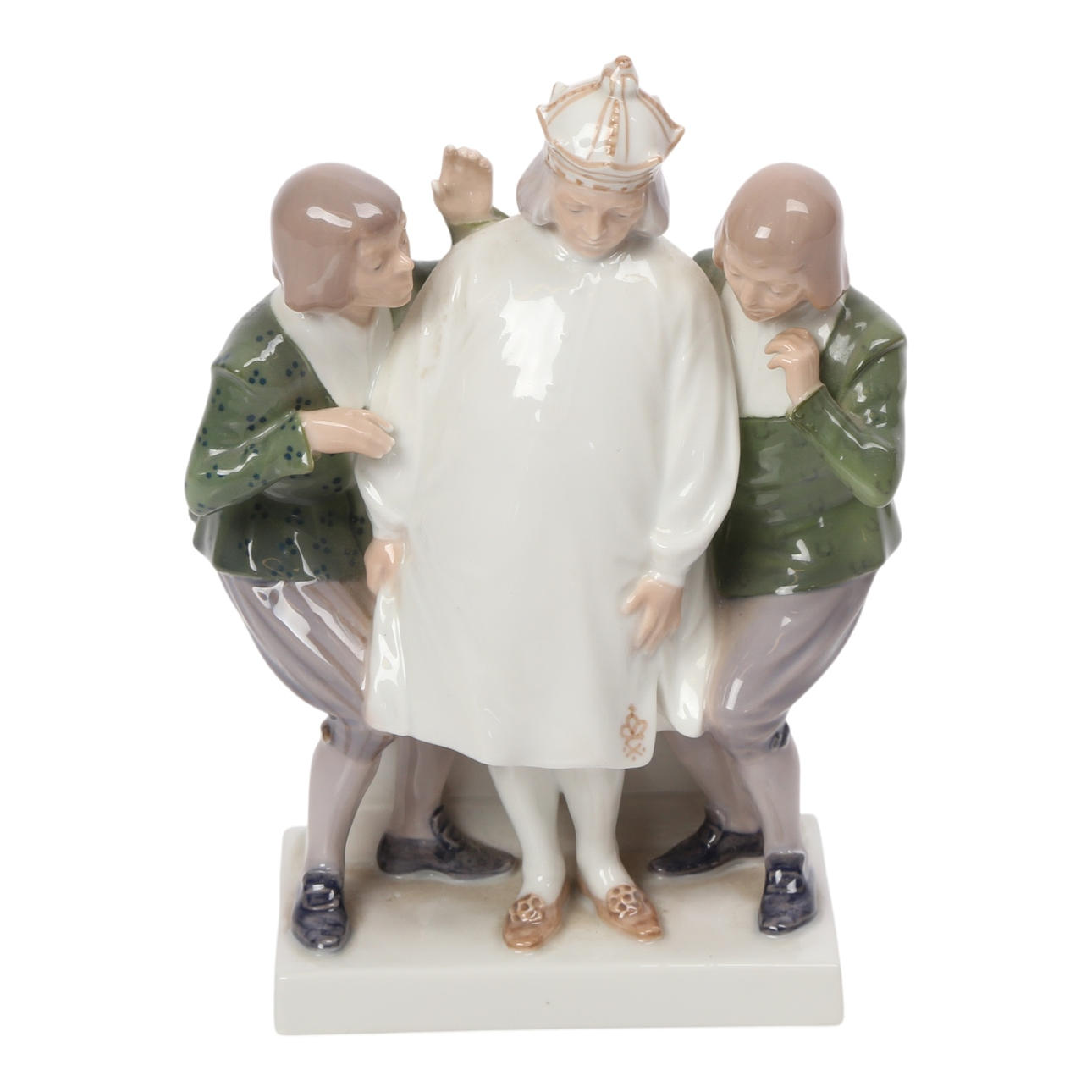 ROYAL COPENHAGEN. “The Emperor's New Robes”, porcelain figurine group ...