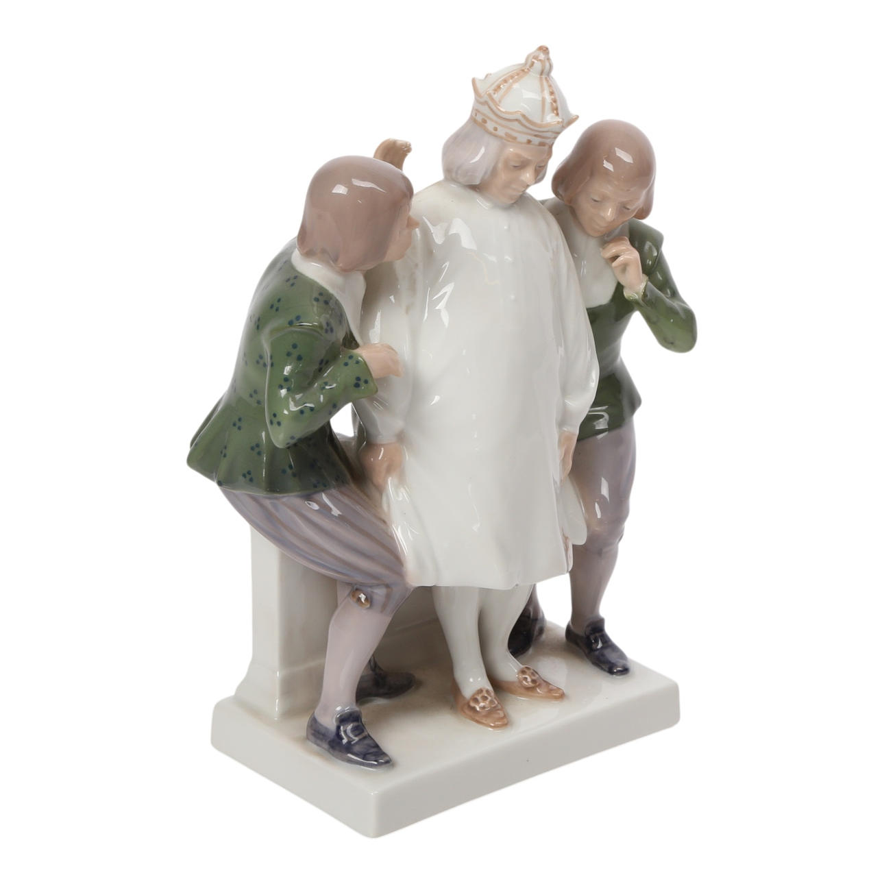 ROYAL COPENHAGEN. “The Emperor's New Robes”, porcelain figurine group ...