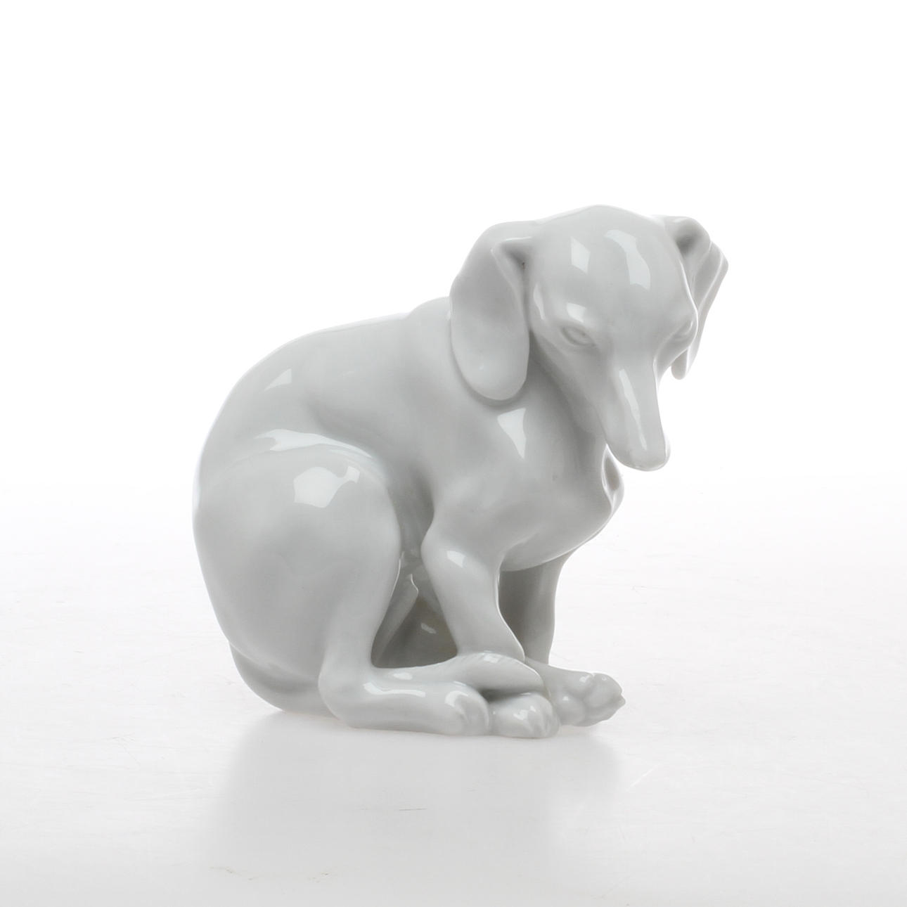 FIGURIN, porslin, hund, Meissen, 1900-tal.