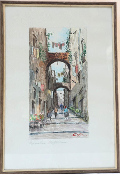 OIDENTIFIERAD KONSTNÄR. Southern landscape, indistinctly signed.