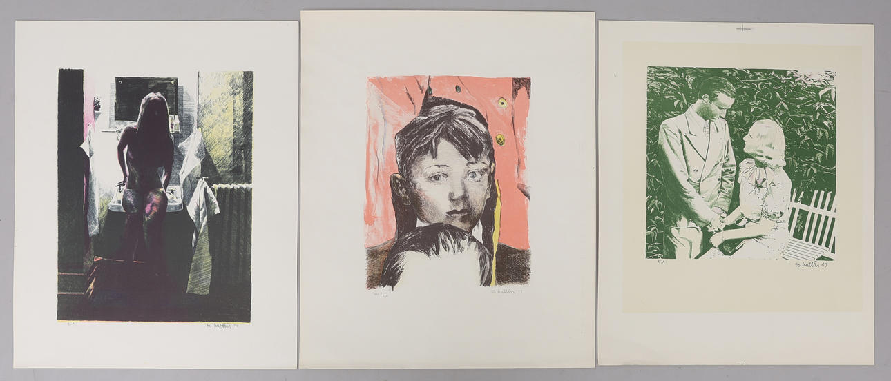 BO HULTÉN. THREE COLOR LITHOGRAPHS.