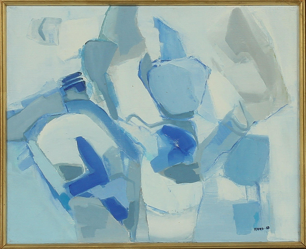 DITTE HOOD. "Reflexer" och "Vindars lek". Olja på duk, 2 st, signerade och daterade -66 och -68.