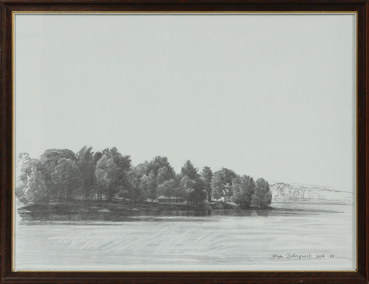 JÖRGEN ZETTERQVIST, Teckning, signerad och daterad 84.