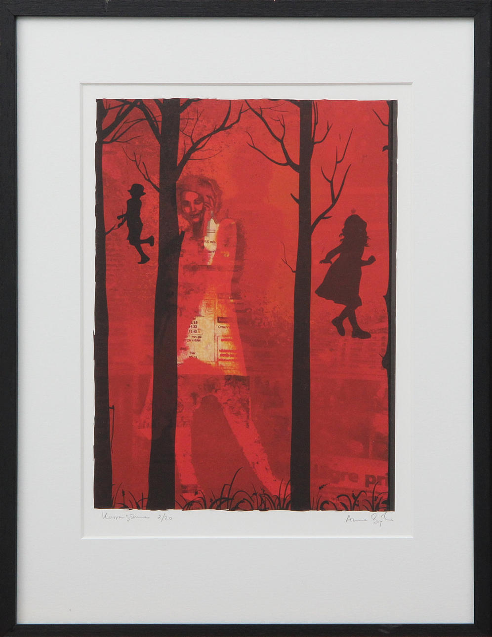 ANNA SJÖLIN. LITO, signerad.