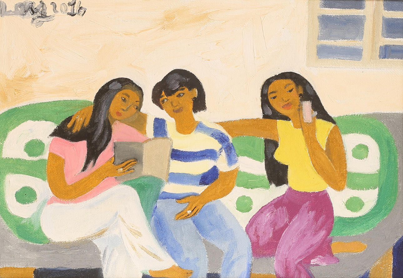 CONG QUOC HA. Oil on panel, signed, dated 2016.