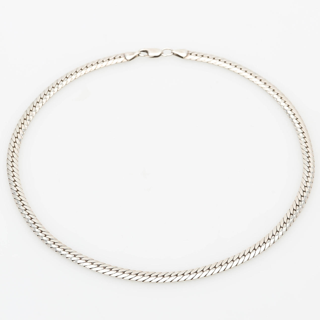 HALSKEJDA, sterlingsilver, pansarlänk.