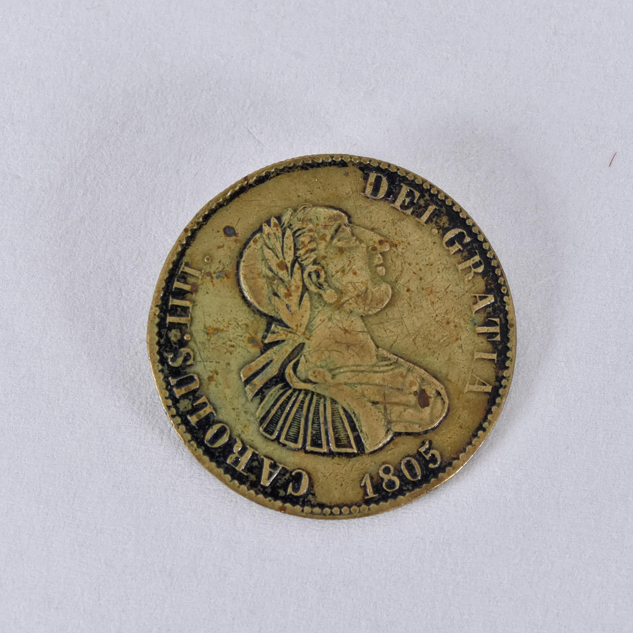 GAME MARK/JETON, brass, Peru.