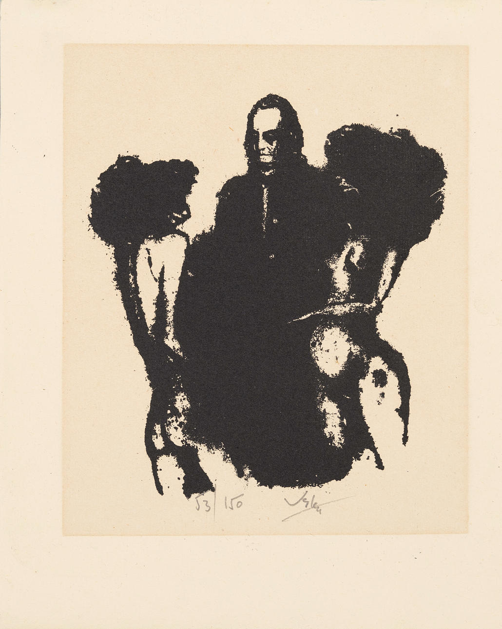BÖRJE VESLÉN. Composition, lithograph, signed, numbered 53/150.