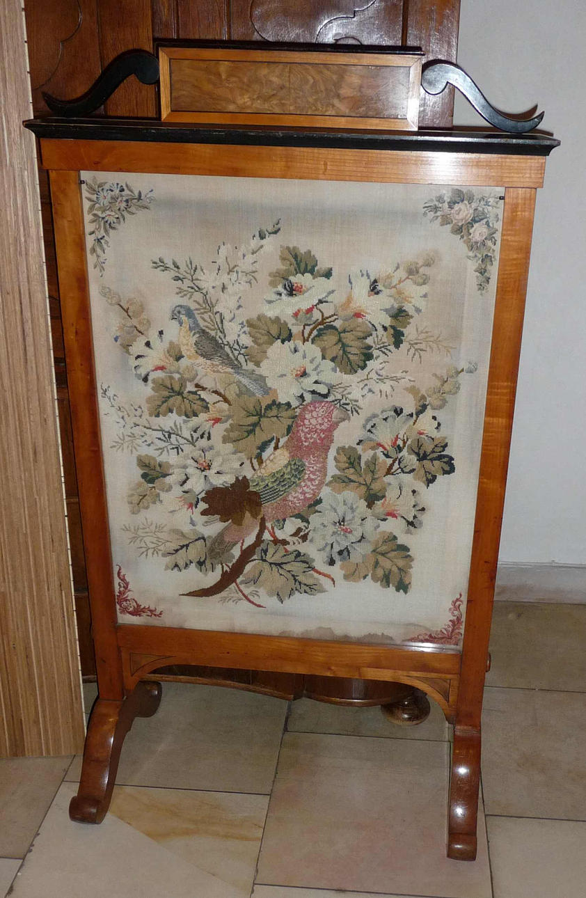 BIEDERMEIER UGNSSKÄRM, 1800-talets början.