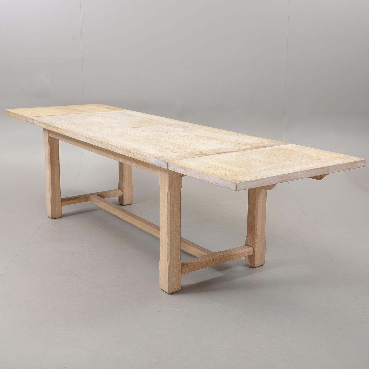A 21st-century oak dining table.