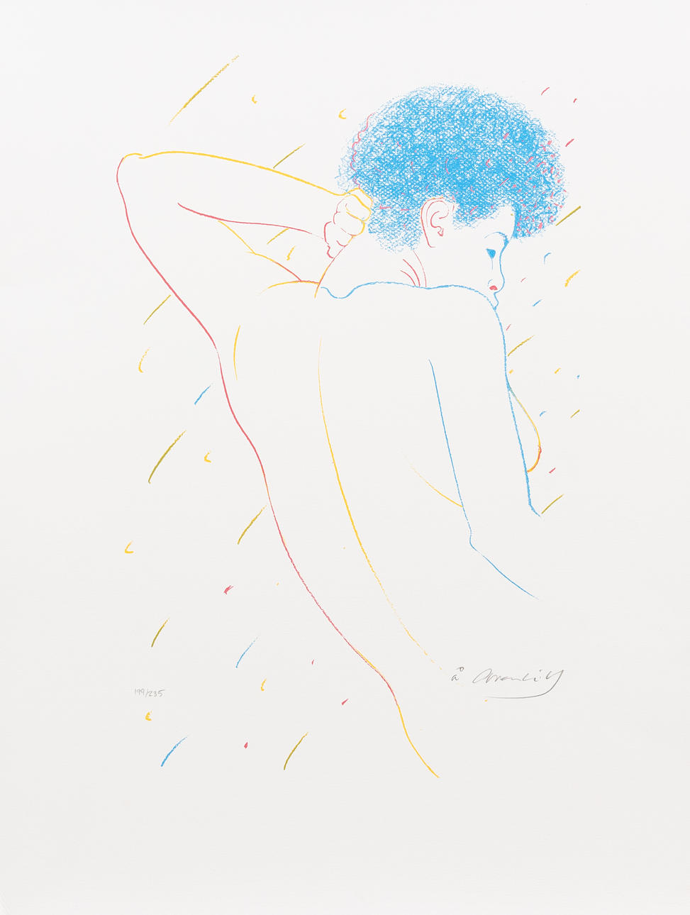 ÅKE ARENHILL. Model, lithograph no. 199/235, signed.