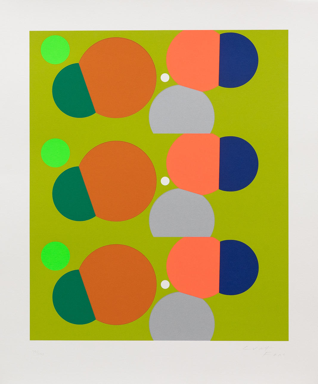 CURT FORS. Composition, silkscreen no. 79/100, signed.