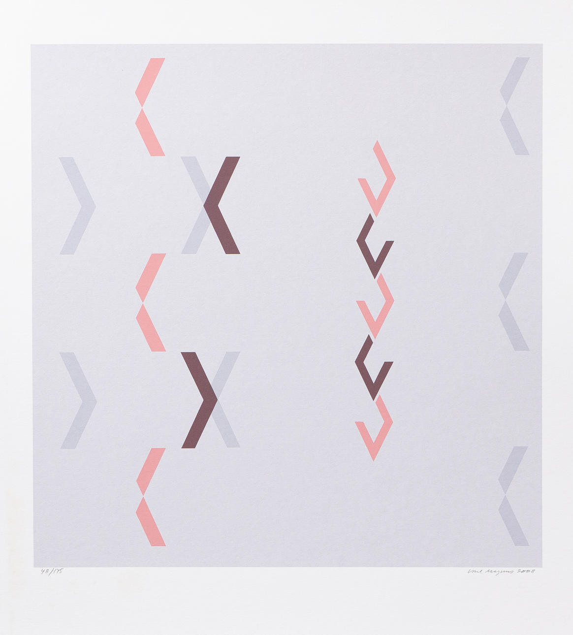 CARL MAGNUS. Composition, silkscreen no. 48/175, signed and dated 2008.