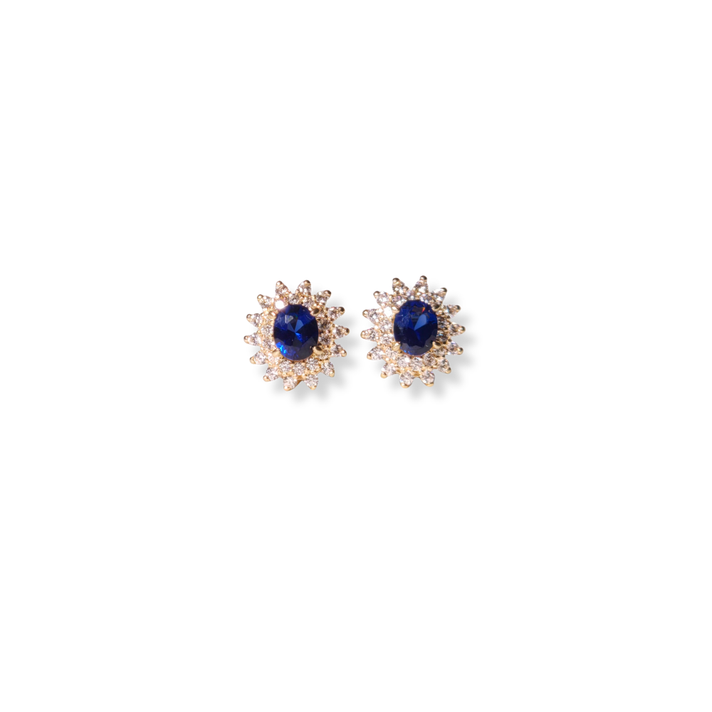 ROSETTE EARRINGS IN GOLD, AND QUARTZ.