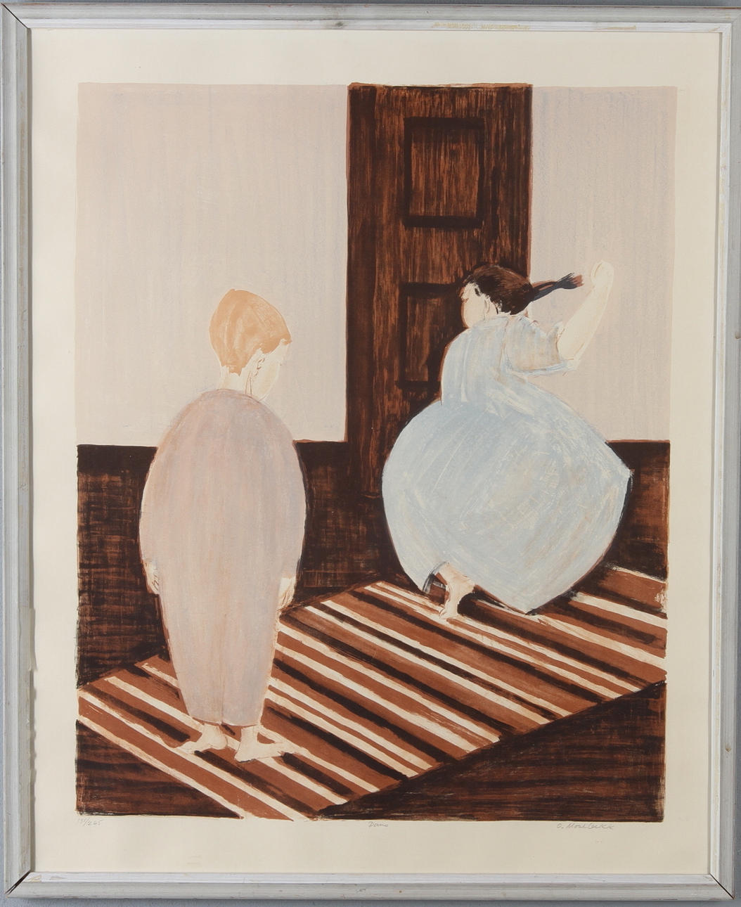 OLAV MOSEBEKK. "Dans", färglitografi, signerad samt numrerad 151/265.