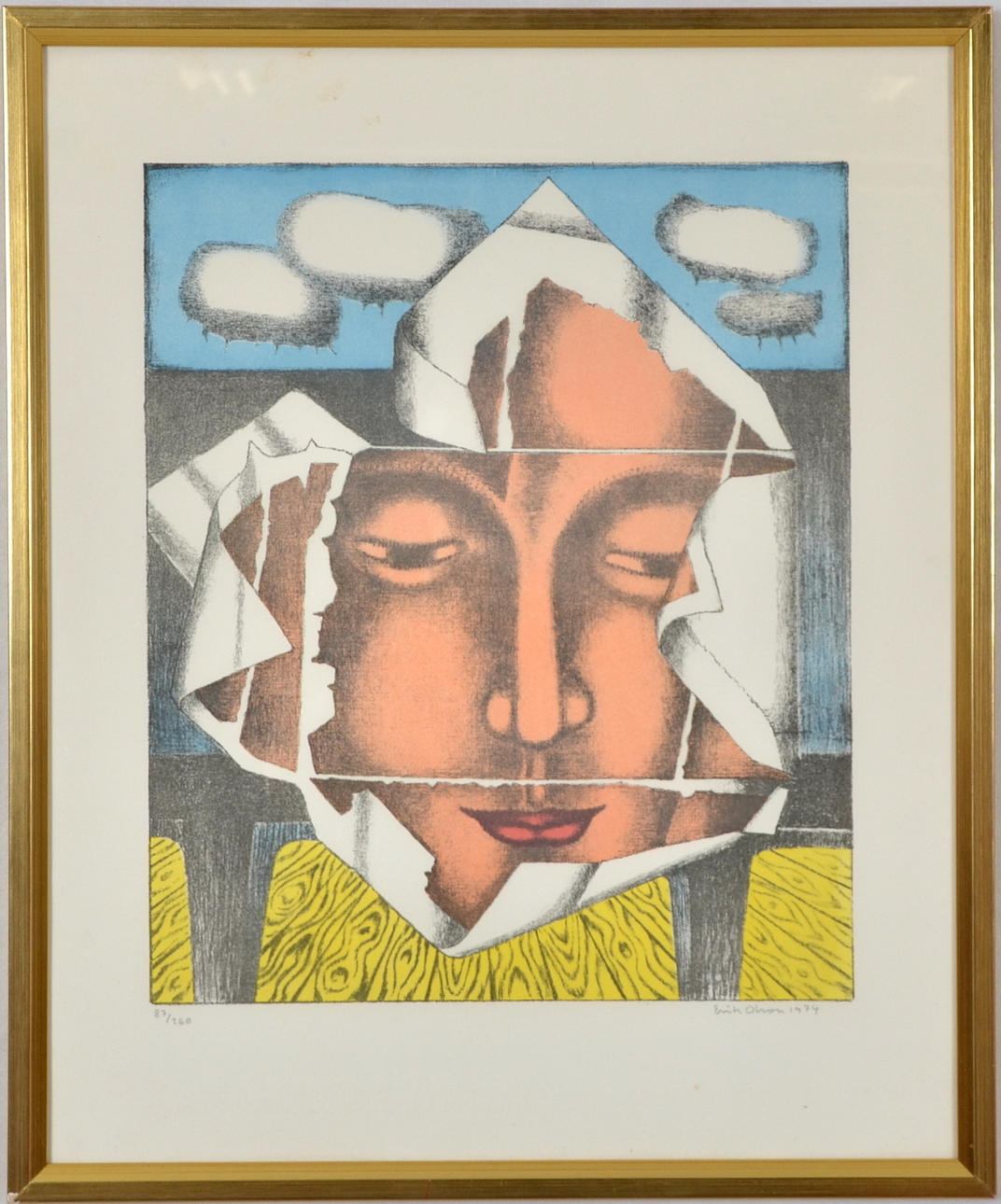 ERIK OLSON. Värillinen litografia.