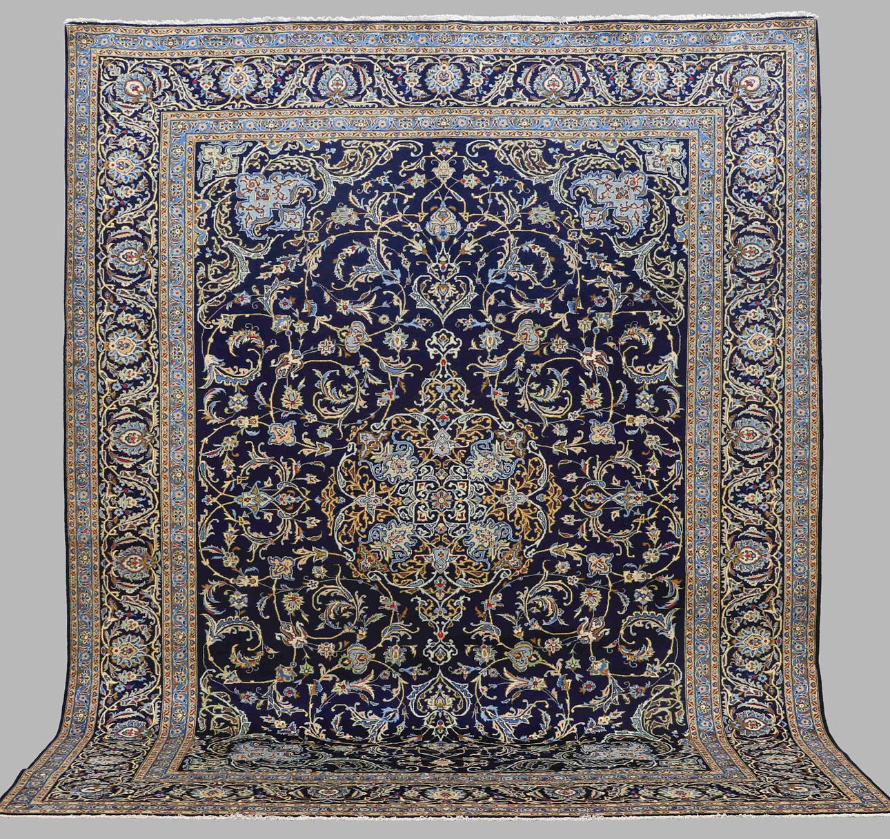 ORIENT CARPET. Blue Keshan, 395 x 308 cm.