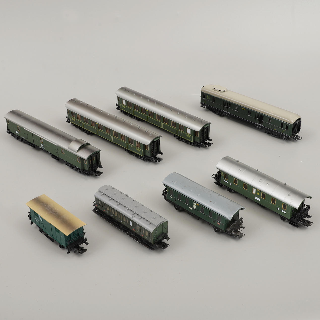 MÄRKLIN, tågvagnar, 8 st, 1900-talets andra hälft.