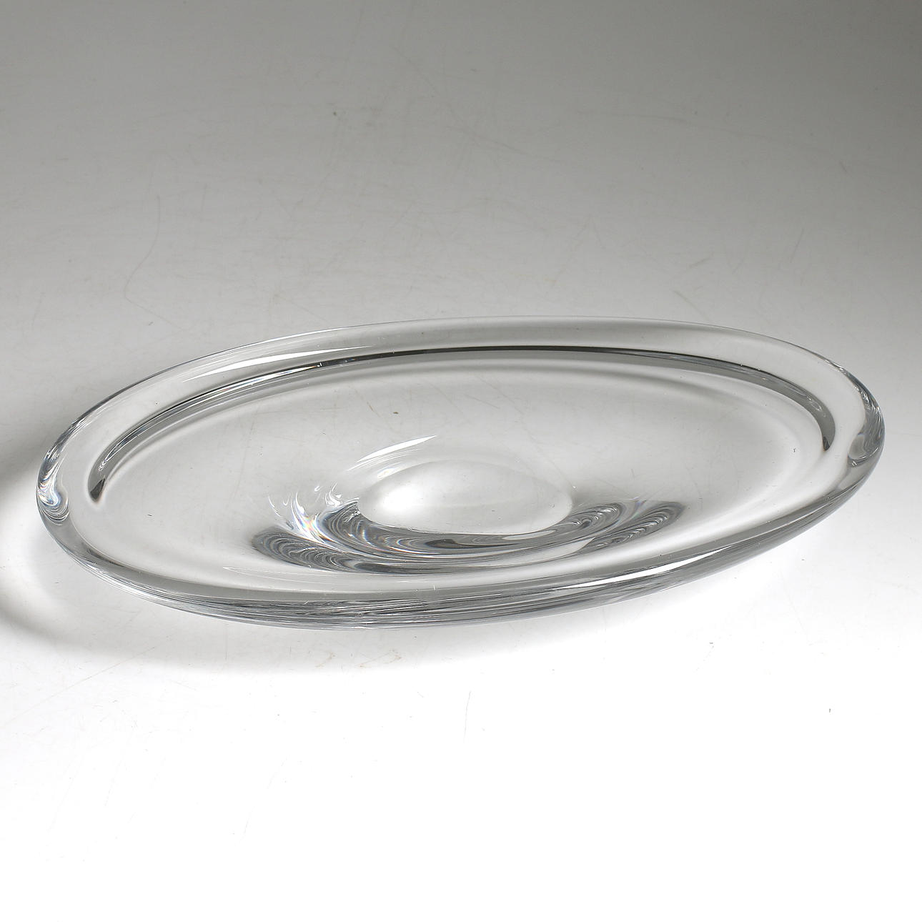 SKÅLFAT, kristall, Gunnar Cyrén, Orrefors, signerad, 1900-talets mitt.