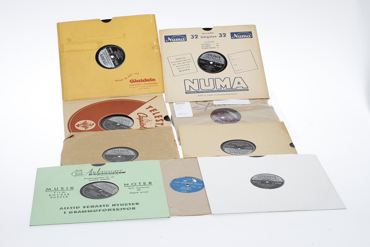 STENKAKOR, 9 st, "Shallack", London American Recordings, Spanton samt HMV.