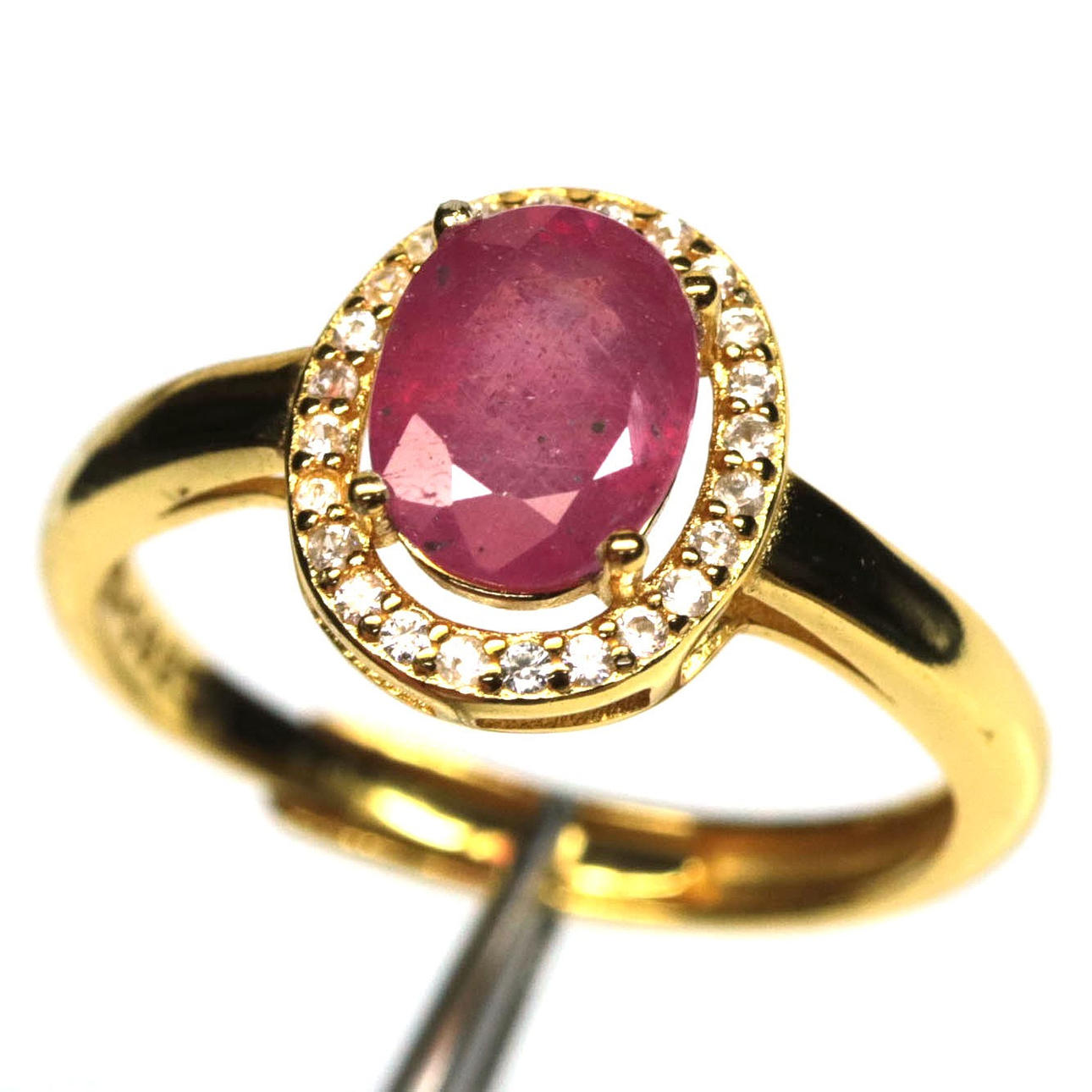 RUBY SILVER RING.