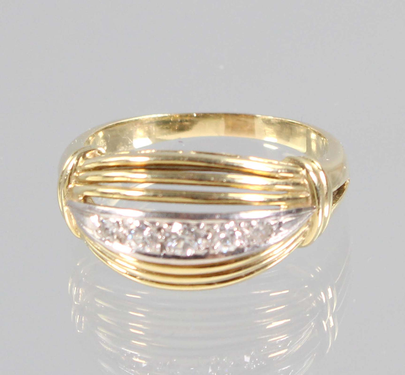 brilliant ring, GG/WG 585.