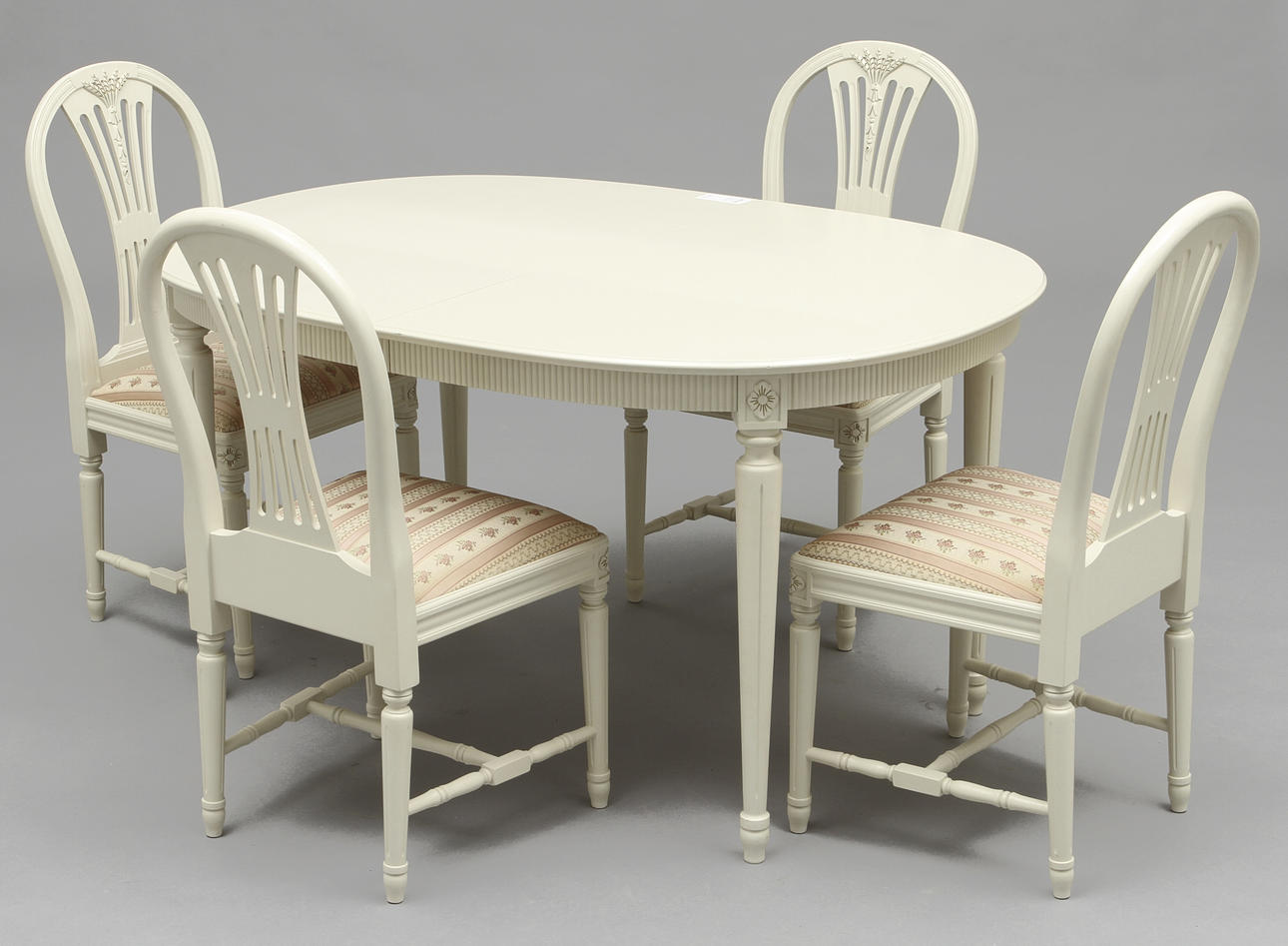 MATSALSMÖBEL, 6 delar, gustaviansk stil, 1900-tal.