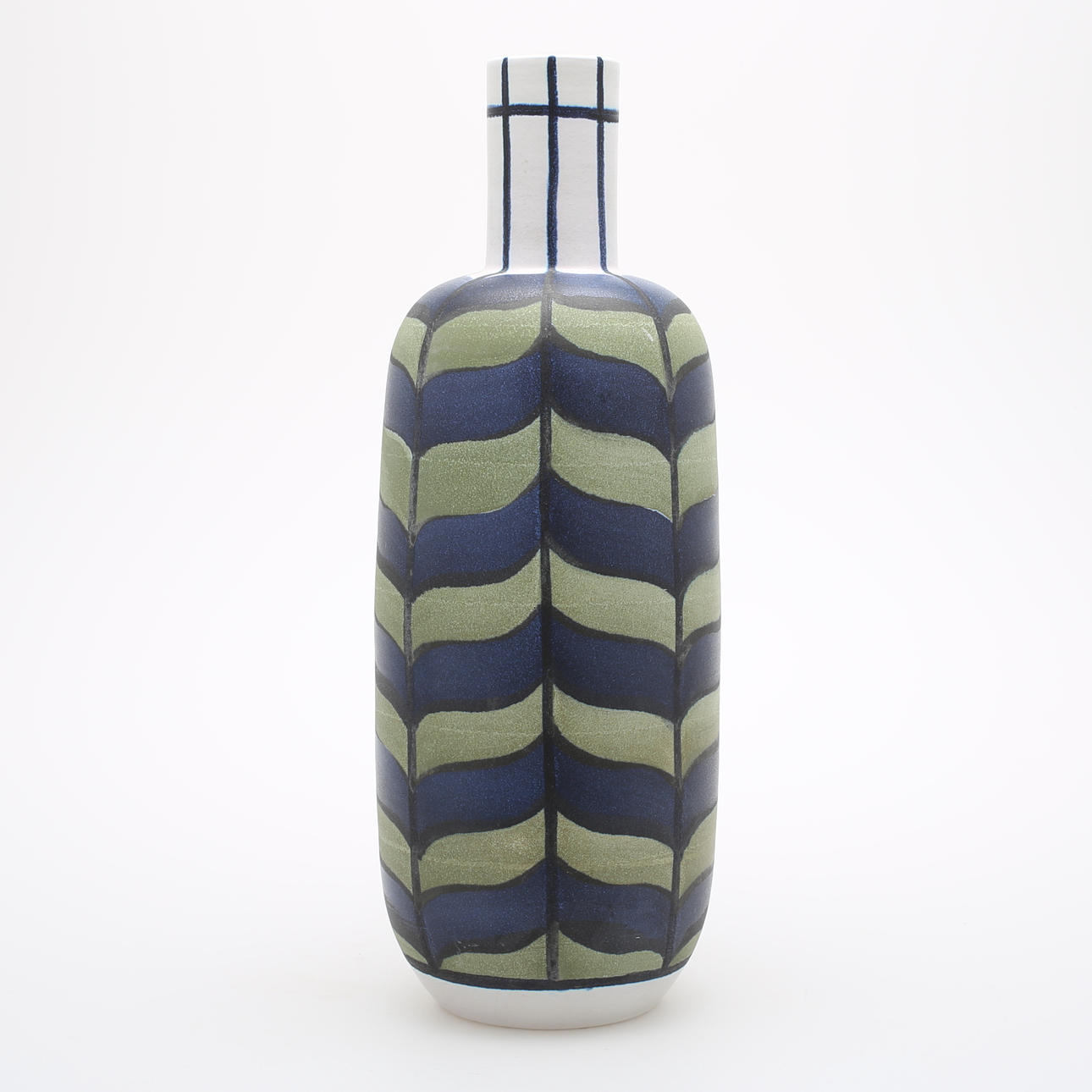 GOLVVAS, keramik, Mette Doller Andersson & Johansson, Höganäs, signerad, 1950-tal.