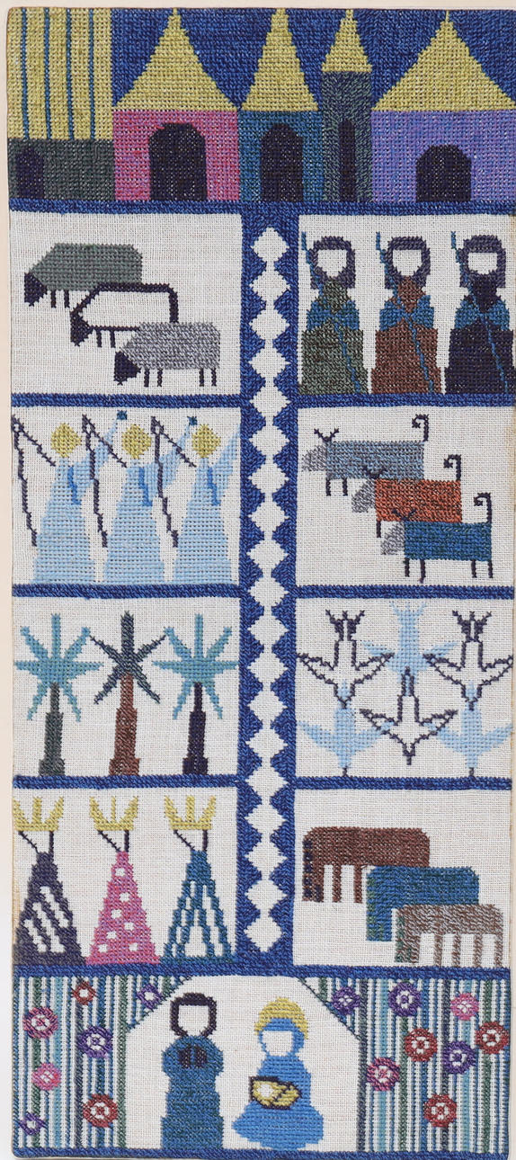 TEXTILE BOARD, with embroidery.