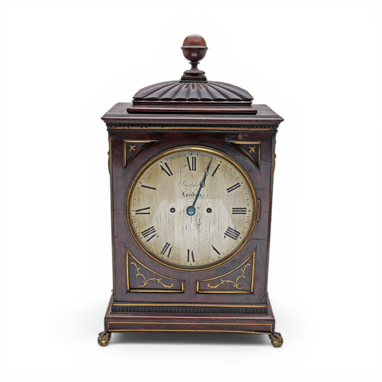 Regency bracket mantel clock by Robert Stoddart, 19th century.