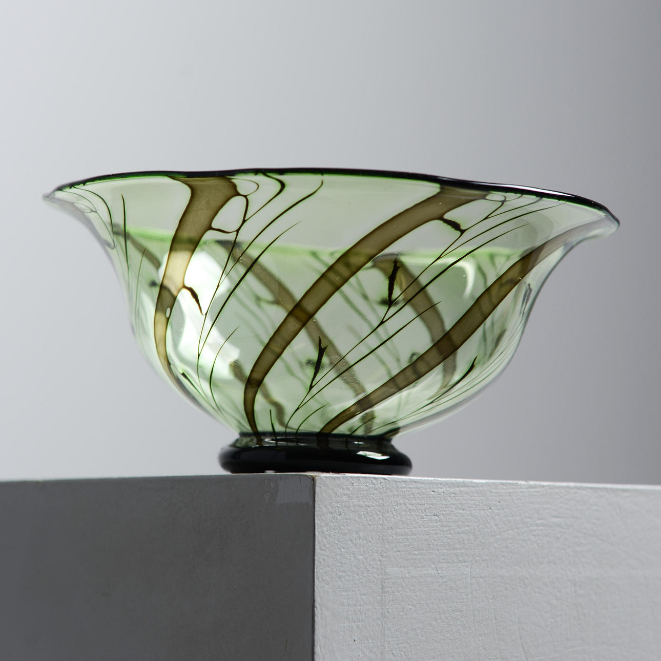 EVA ENGLUND. Bowl, Grail, Orrefors, signed.