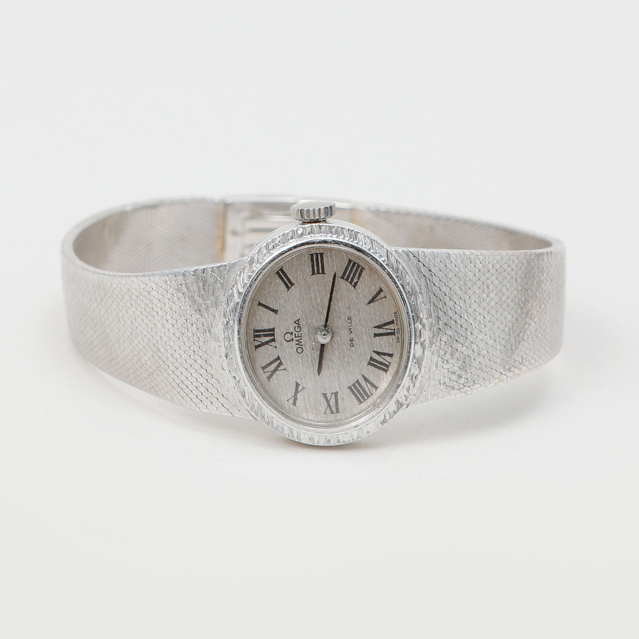 ARMBANDSUR, Omega De Ville, 18k vitguld, vikt ca 46,5 gram.