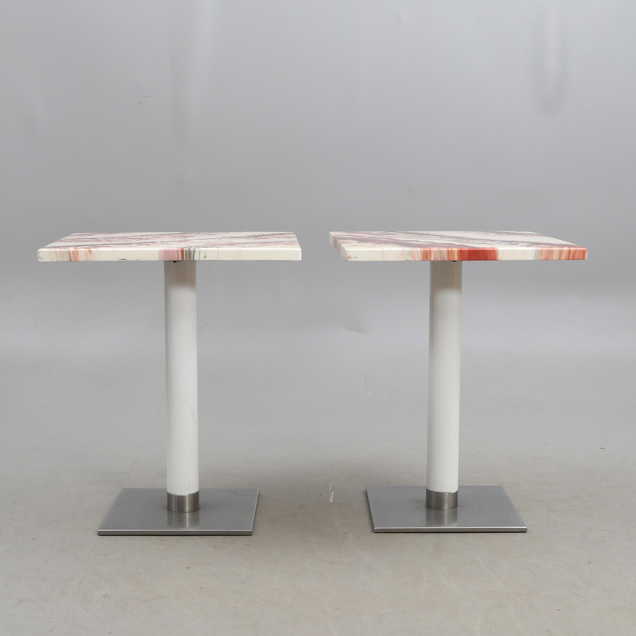 GARDEN/CAFE TABLE, a pair.