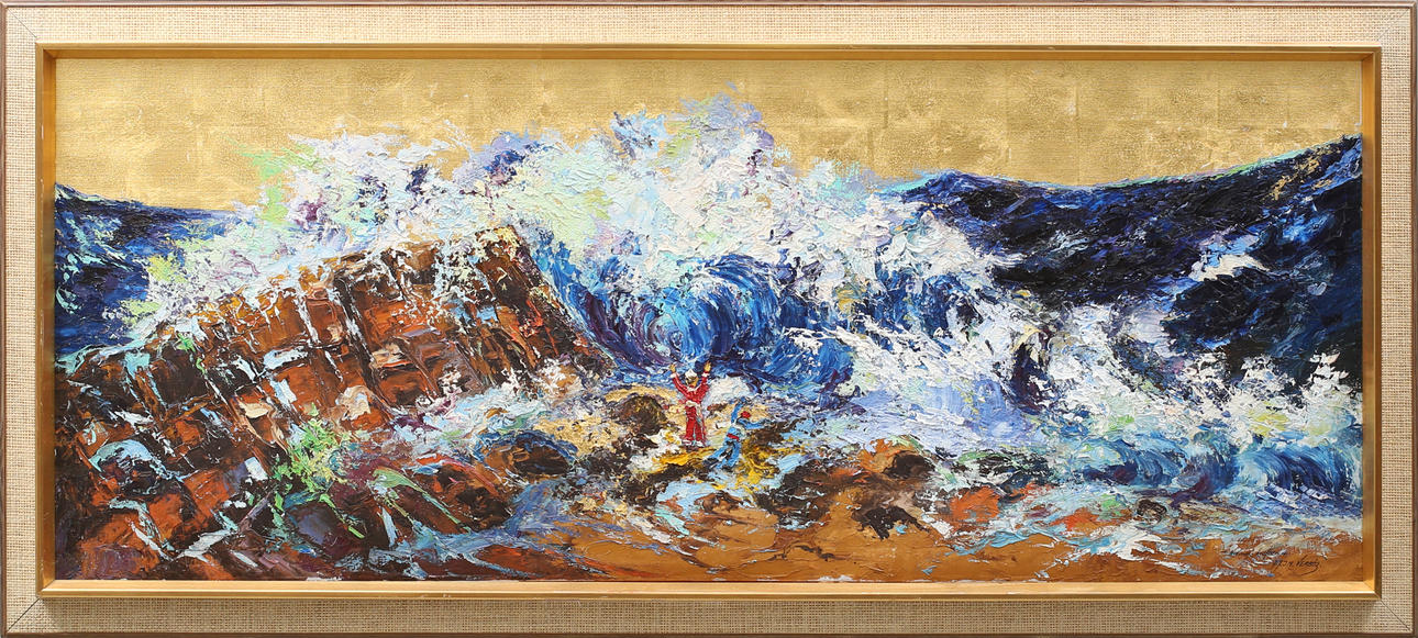 ANTAL VERBOY. Naturens krafter, olja på duk, signerad A J I M Verboy.