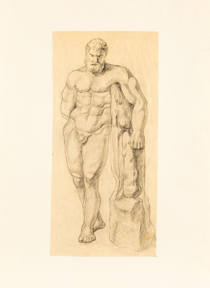 INGA SÄTTERBORG. Pencil on paper, Portrait. Loose leaf.