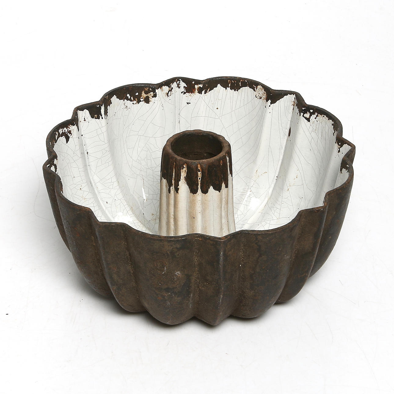 KAKFORM, gjutjärn och emalj, 1800-tal.