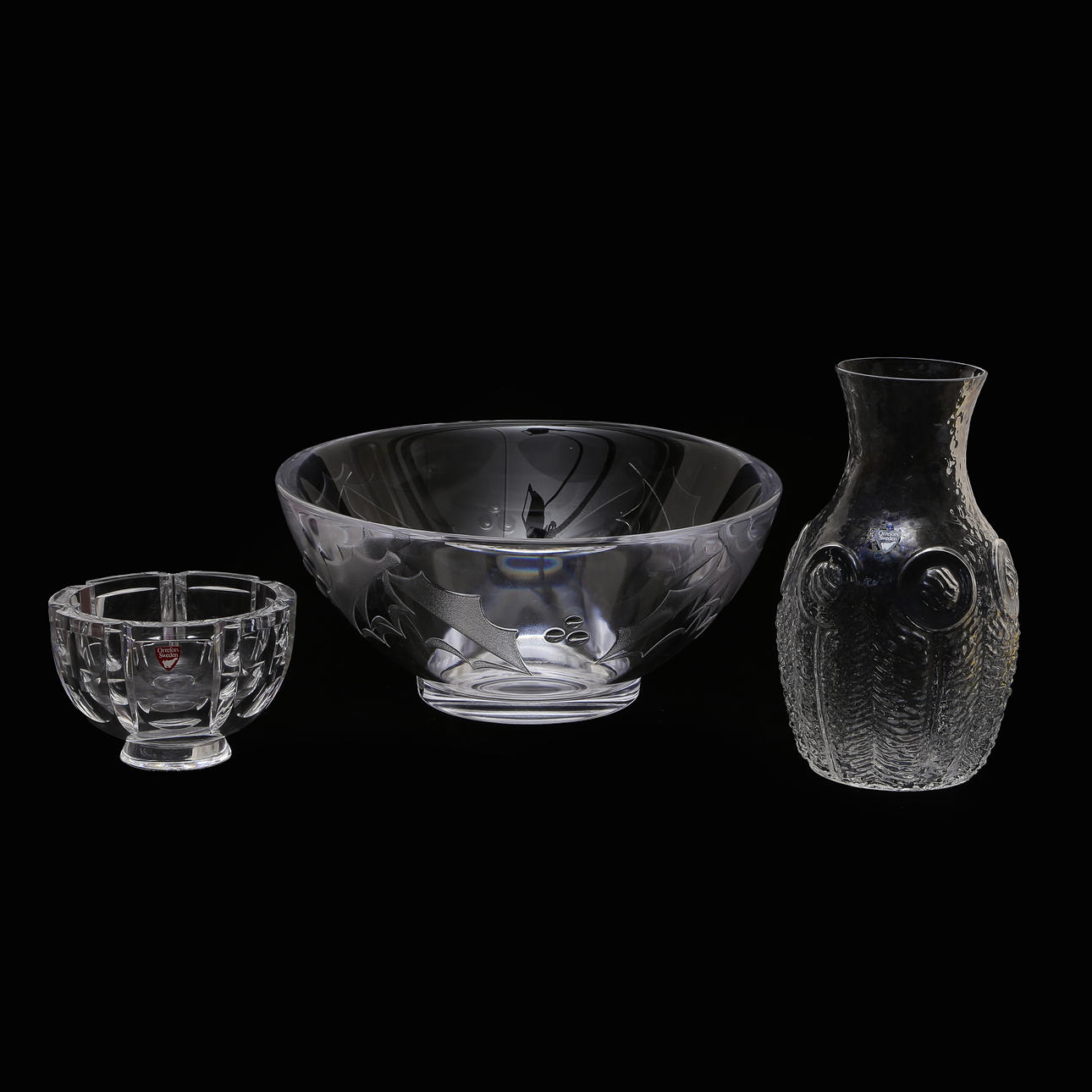 SIMON GATE / ERIKA LAGERBIELKE / LARS HELLSTEN. KARAFF SAMT SKÅLAR, ORREFORS.