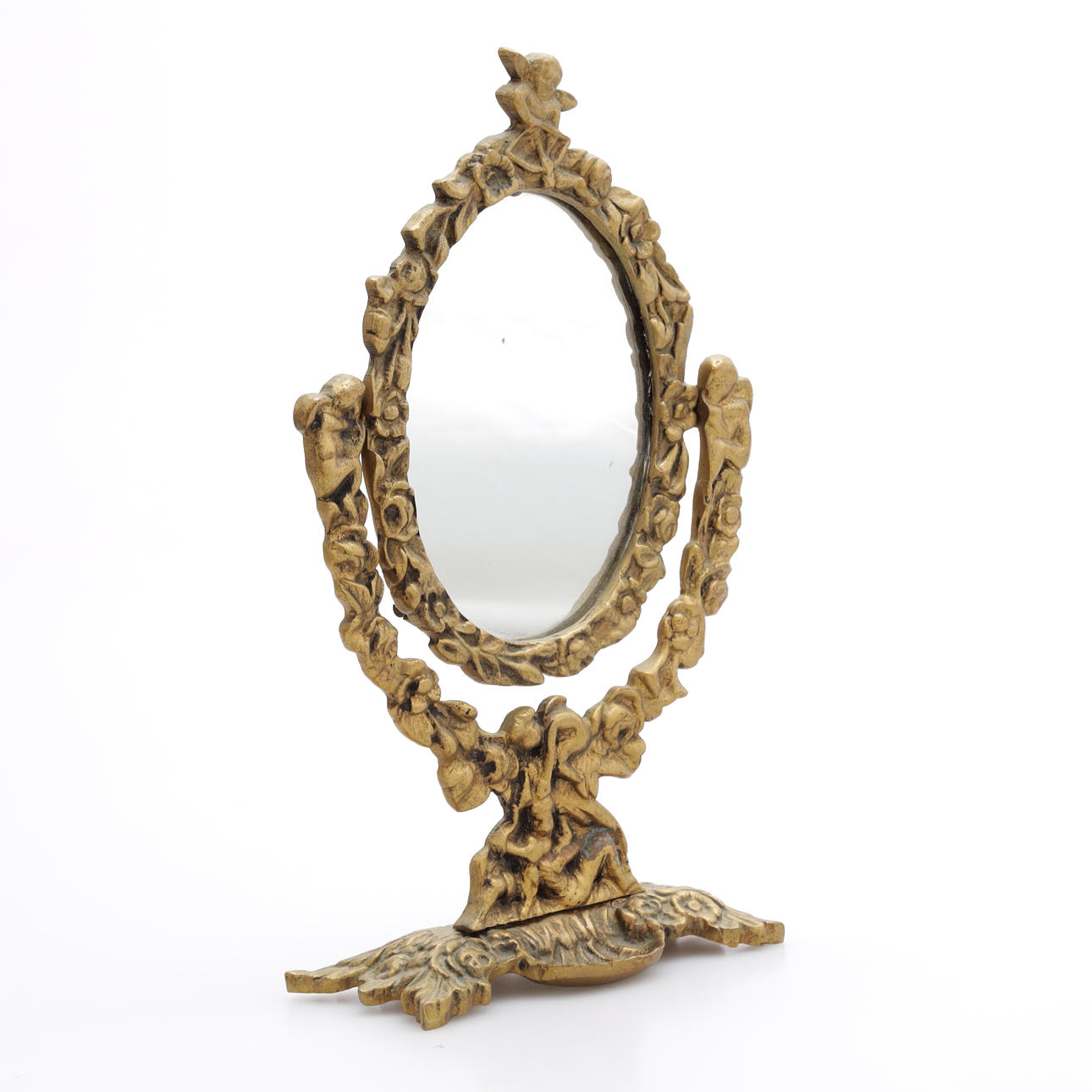 BORDSSPEGEL, mässing, 1900-talets första hälft.