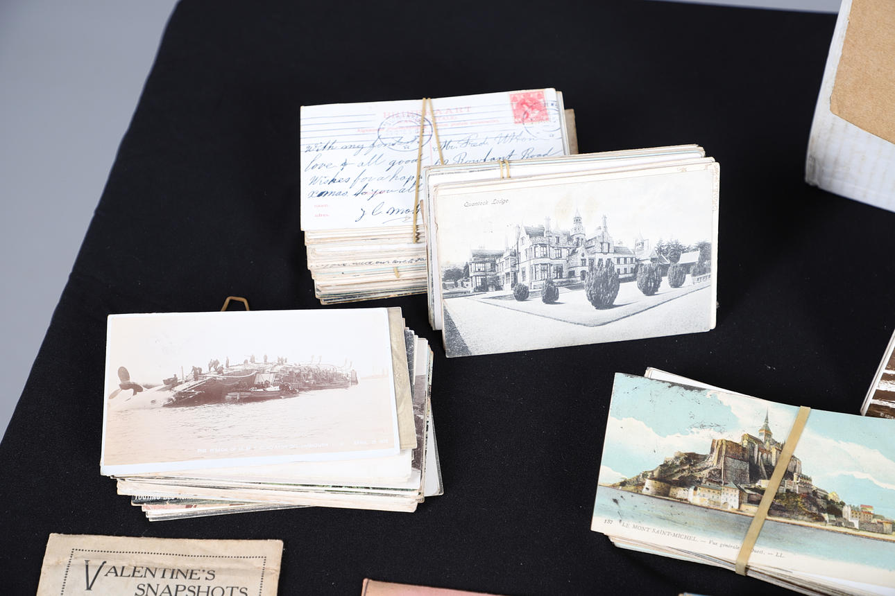 A LARGE COLLECTION OF VINTAGE POSTCARDS AND PHOTOGRAPHS. Miscellaneous ...