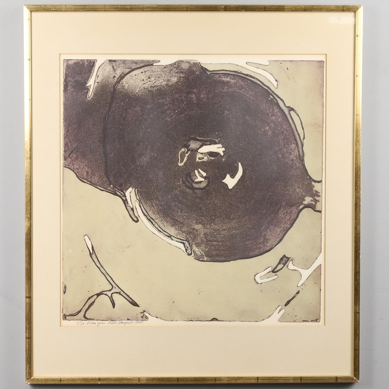 NILS GUNNAR STENQVIST. Etching, Composition, signed and dated 1968.