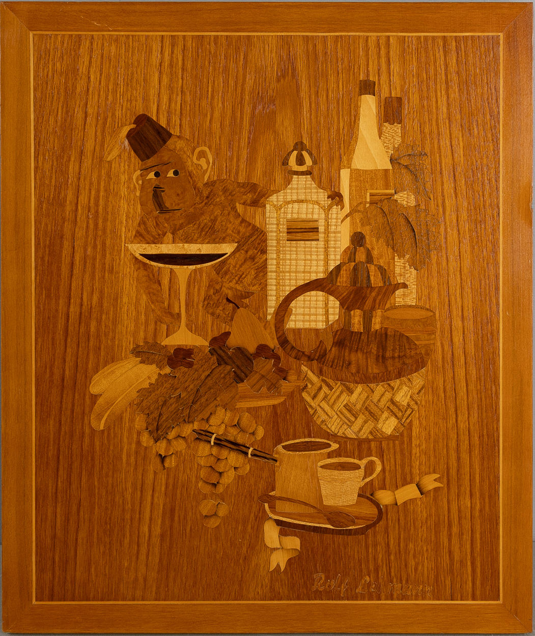 ROLF LEHMANN. Wall plaque, Bodafors, “Oooh so good”, signed.